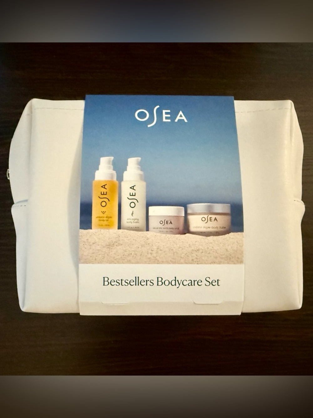OSEA Bestsellers Bodycare Set NEW 4pc Undaria Body Oil + Luxe Zip Pouch